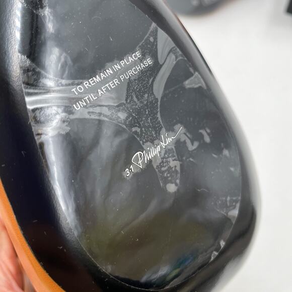 3.1 Phillip Lim Drum Boots Ankle Cognac Brown Leather Block Heel Sz 40.5 / 10 - Picture 9 of 11